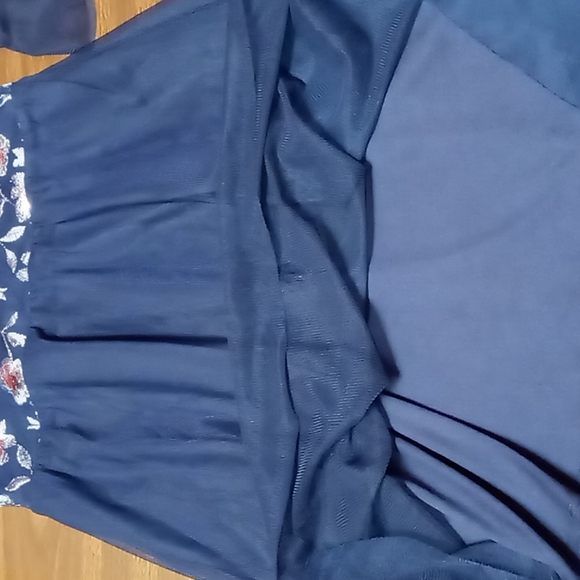 Wonder Nation Blue Flower Sequin Dress XL 14/16 - Picture 5 of 6